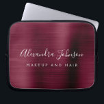 Burgundy Metallic - Monogram Business Beruflich Laptopschutzhülle<br><div class="desc">Moderne Burgundy Imitats Metallic Stainless elegante Monogram Werbe-Laptop-Bag oder Sleeve Werbe-Case (Promo). Dieser klassische berufliche Business-Computer-Fall kann so angepasst werden,  dass er Ihren mit Monogramm Namen und Ihre berufliche Position einbezieht.</div>