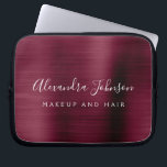 Burgundy Metallic - Monogram Business Beruflich Laptopschutzhülle<br><div class="desc">Moderne Burgundy Imitats Metallic Stainless elegante Monogram Werbe-Laptop-Bag oder Sleeve Werbe-Case (Promo). Dieser klassische berufliche Business-Computer-Fall kann so angepasst werden,  dass er Ihren mit Monogramm Namen und Ihre berufliche Position einbezieht.</div>