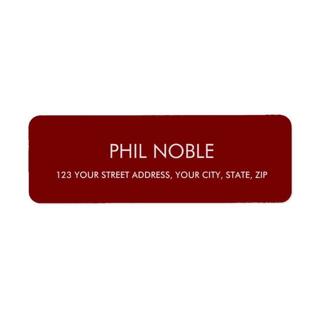 BURGUNDY modern simple professional name monogram (Vorne)
