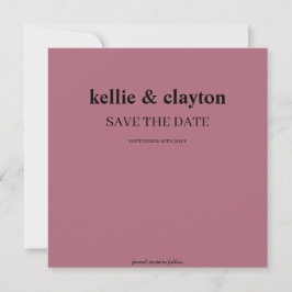 Burgundy Moderne Art Hochzeit speichern das Datum Save The Date