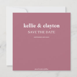 Burgundy Moderne Art Hochzeit speichern das Datum Save The Date
