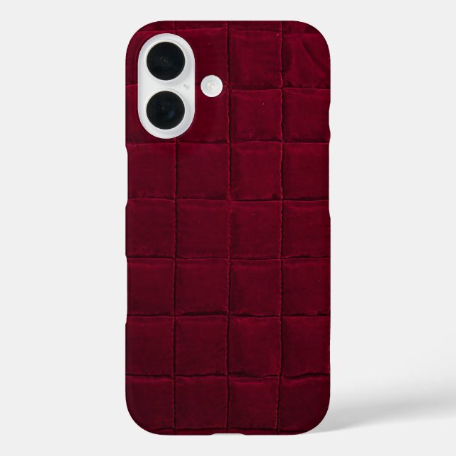 Burgundy-Muster iPhone 16 Hülle (Rückseite)
