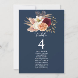 Burgundy Navy Blue Wedding Seating