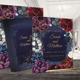 Burgundy Navy Hochzeit speichern das Datum Save The Date