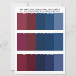Burgundy Navy & Jewel Tone Wedding Color Palettes