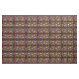 Burgundy Ojibwe Blumenmuster Stoff