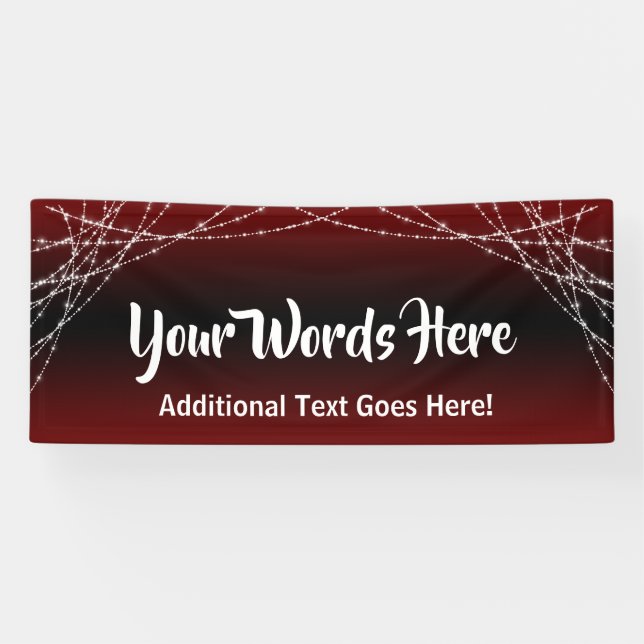 Burgundy Ombre & Light Strings Ihren eigenen Text  Banner (Horizontal)