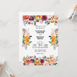 Burgundy Orange Crush Blumenkarte