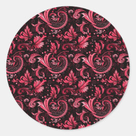 Burgundy Paisley Stickers