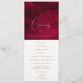 Burgundy Passion Wedding Programm