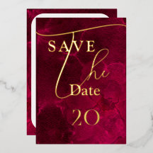 Burgundy Passion Wedding rettet das Datum