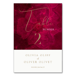 Burgundy Passion Wedding Tischnummer