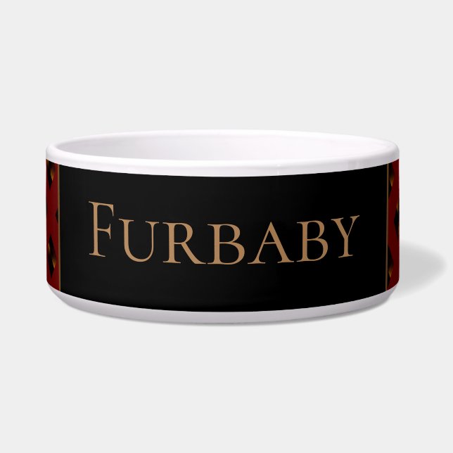 Burgundy Pattterned Napf (Vorderseite)