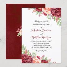 Burgundy Peach Rose Wasserfarben Blumenzehen