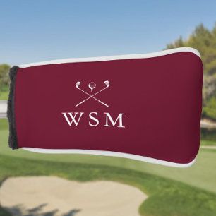 Burgundy Personalisiert Monogram Golf Clubs Golf Headcover