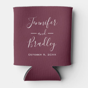 Burgundy Personalisiert Wedding Dosenkühler
