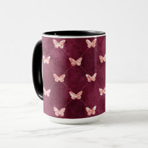 Burgundy Pink Butterfells Tasse
