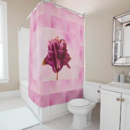 Burgundy Pink Columbine Duschvorhang