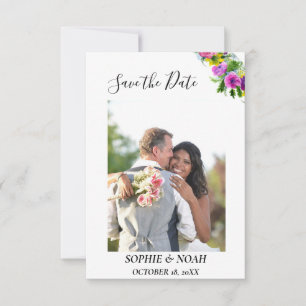 Burgundy Pink Floral Wreath Foto Save the Date