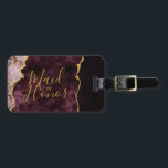 Burgundy Pink Gold Foil Agate Marble Trauzeugin Gepäckanhänger<br><div class="desc">Burgundy Blush Pink Watercolor & Gold Foil Marmor Marmor Agate Gilded Geode Design,  mit modernen und Script-Schriftart. Trendy und schicke Hochzeit Trauzeugin Gepäckanhänger! ~ Karo mein Shop zu sehen,  die gesamte Hochzeitssuite für dieses Design!</div>