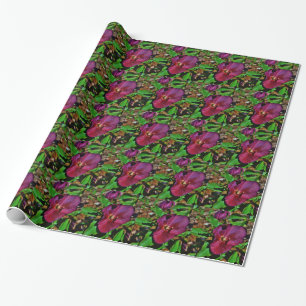 Burgundy Pink Lenten Rose Geschenkpapier