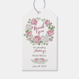 Burgundy Pink Rose Brautparty Vielen Dank Geschenkanhänger