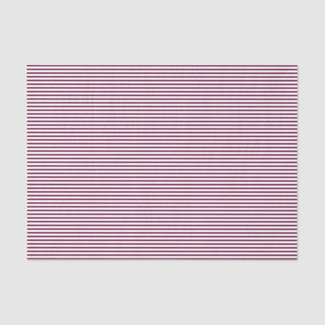 Burgundy Pinstripe Tissue Paper Seidenpapier (Vorderseite)