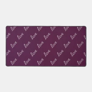 Burgundy Plum "Liebe" Schreibtischunterlage