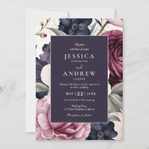 Burgundy Plum Lila Blumenwetter Hochzeit