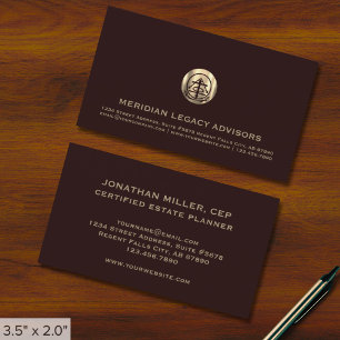 Burgundy Professional Luxury Logo Carte de visite