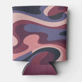 Burgundy Purple Pink Camo Swirls Can Cooler Dosenkühler