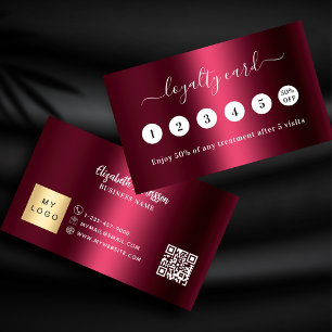Burgundy QR Business Logo 5 Besuchen Sie die Treue