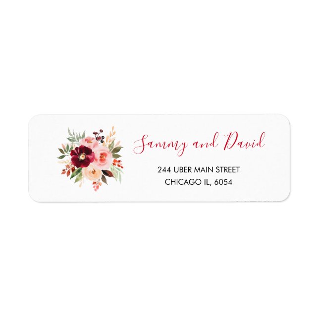 Burgundy Red and Blush Pink Floral Wedding (Vorne)