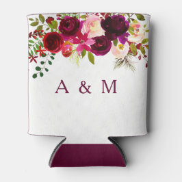 Burgundy Red Blume Hochzeitspartei Engagement Dosenkühler