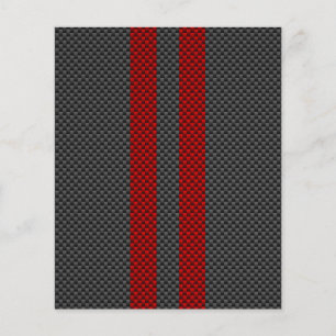 Burgundy Red Carbon Fibre Racing Stripes Flyer