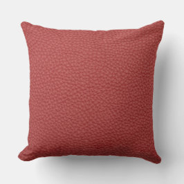 Burgundy Red Leather Look Printkissen Kissen