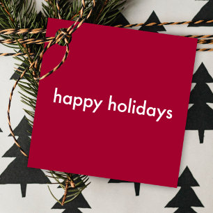 Burgundy Red Minimalistisch Ruby Maroon Christma Geschenkanhänger