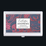 Burgundy Red Navy Blue Glitzer Marmor Visitenkarten Dose<br><div class="desc">Dieses moderne, mädchenhafte und schicke Muster ist perfekt für die trendige und stilvolle Frau. Die Imitate sind funkelnd bordeauxrot, bordeauxrot, rosa und marineblau gehalten. Es ist modern, einzigartig, stilvoll, elegant und zeitgemäß. ***WICHTIGE HINWEIS FÜR DESIGN: Für individuelle Designanforderungen, wie z.B. passende Produkte, Farbänderungen, Platzierungsänderungen oder andere Änderungswünsche, senden Sie bitte...</div>