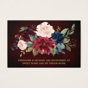 Burgundy Red Navy Rustic Wedding Registry