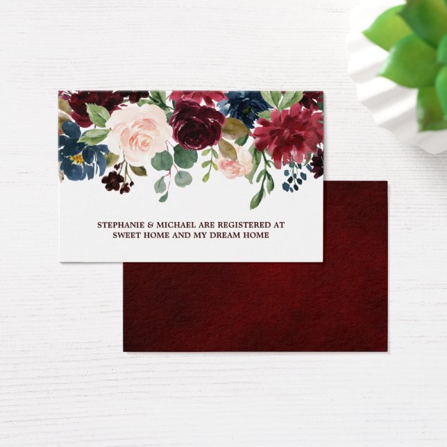 Burgundy Red Navy Rustic Wedding Registry (Schreibtisch)