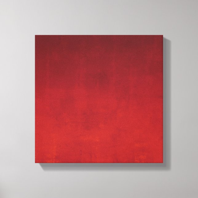 Burgundy Red Orange rustikal Abstrakt Leinwanddruck (Vorderseite)