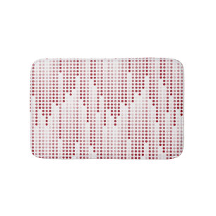 Burgundy Red Pink Polka-Punktmatrix Badematte
