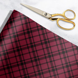 Burgundy Red Tartan Kariert Holiday Geschenkpapier