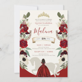 Burgundy Red Watercolor Elegante Highlights Einladung