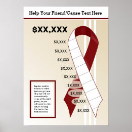 Burgundy Ribbon Chart Poster