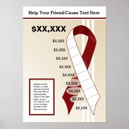 Burgundy Ribbon Chart Poster