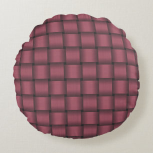 Burgundy Ribbon Rundes Kissen