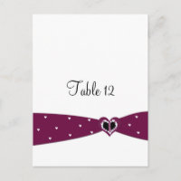 Burgundy Ribbon Tischkarte