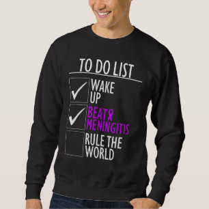 Burgundy Ribbon zu tun List Beat Meningitis Awaren Sweatshirt