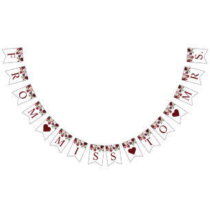 Burgundy Rose Brautparty Banner